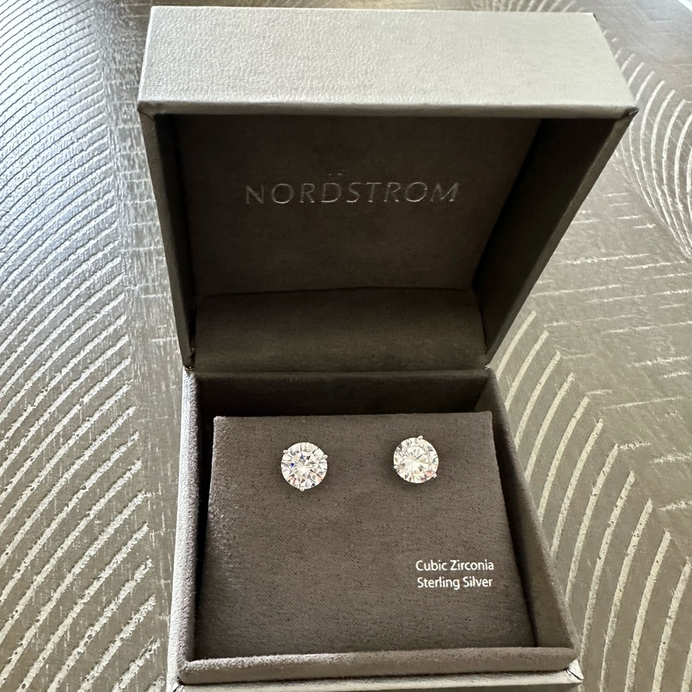 Nordstrom cubic zirconia sterling silver earrings
